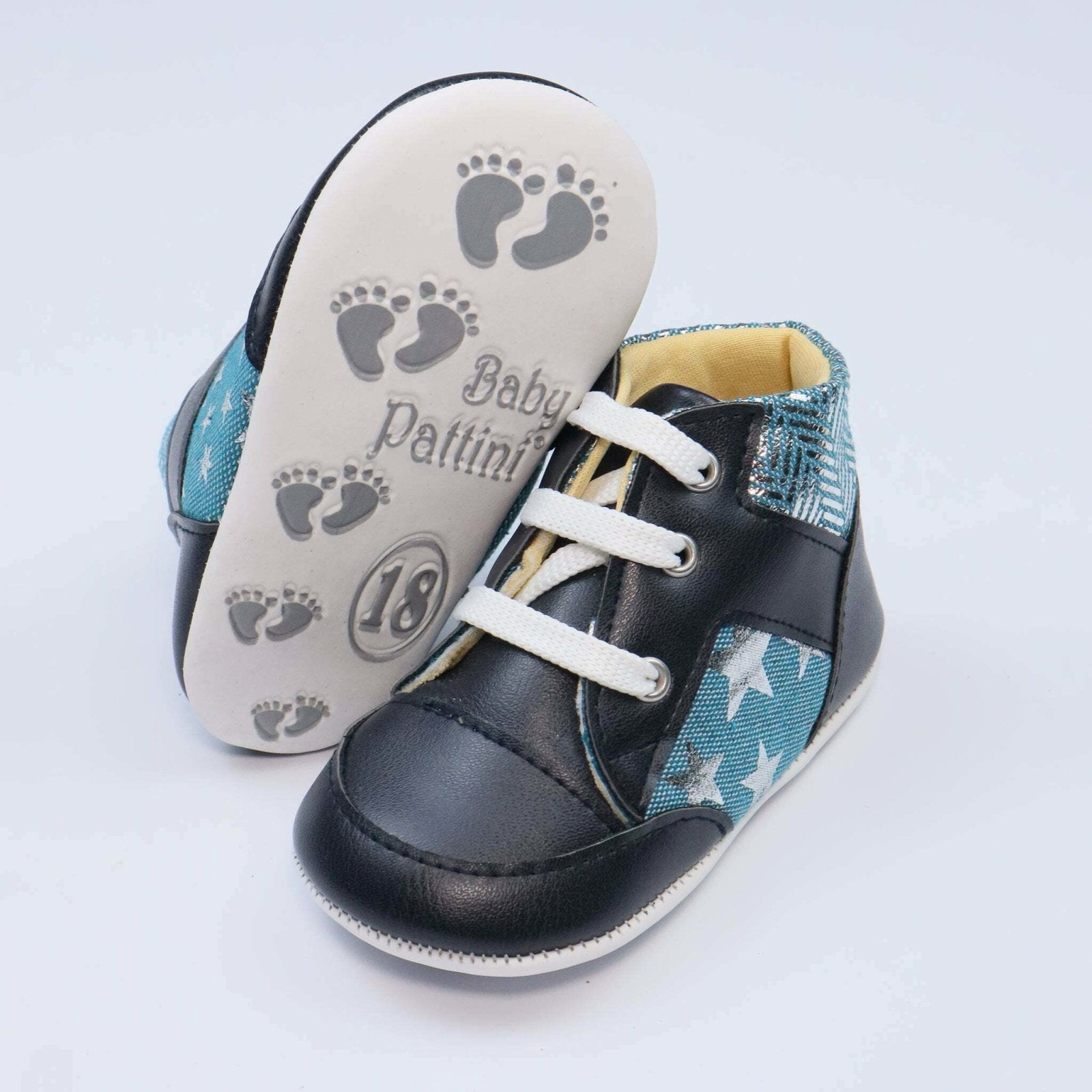 Baby Shoes Black Color With Stars | Baby Pattini - Zubaidas Mothershop
