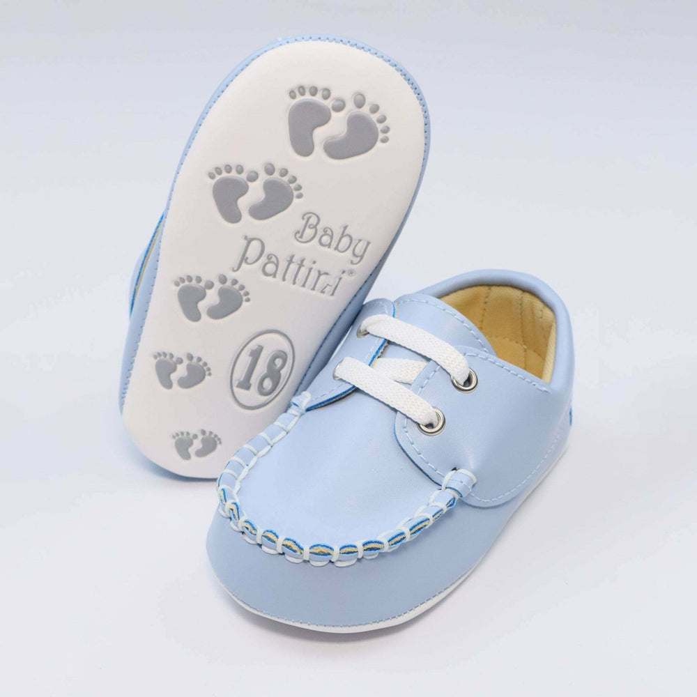 Baby Shoes Light Blue Color With White Laces | Baby Pattini - Zubaidas Mothershop