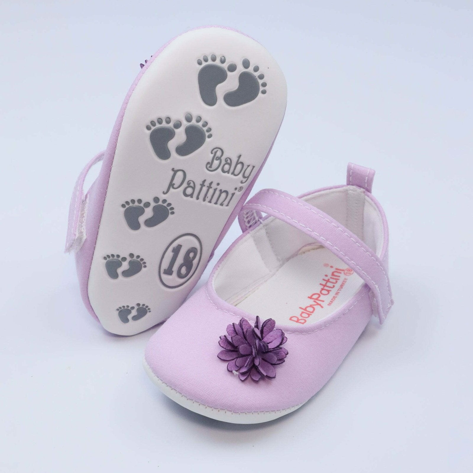 Baby Shoes Pink Color With Flower | Baby Pattini - Zubaidas Mothershop