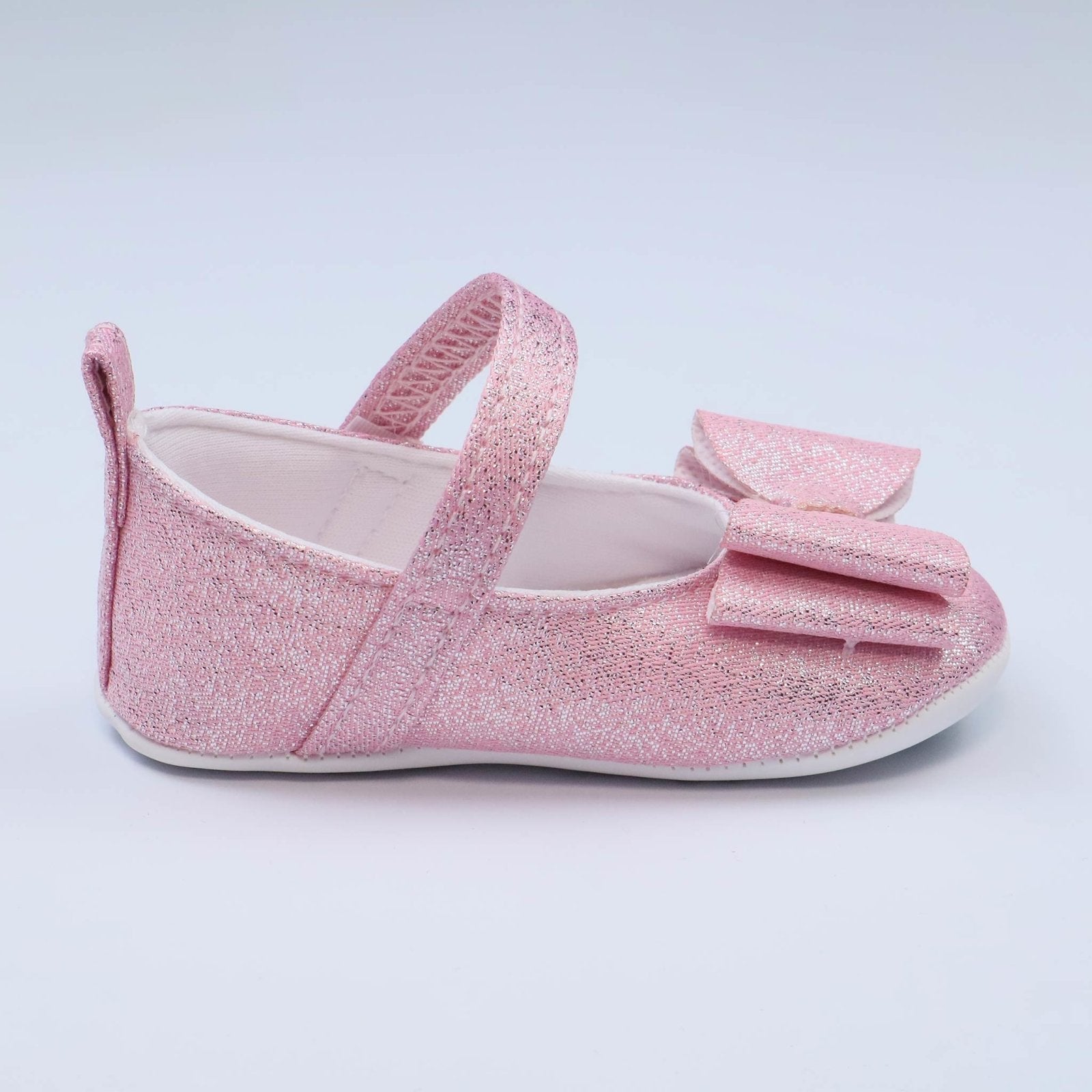 Pink glitter cheap baby shoes