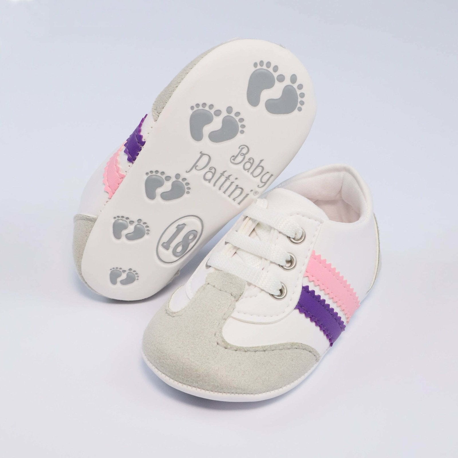 Baby Shoes Pink & Purple Straps | Baby Pattini - Zubaidas Mothershop