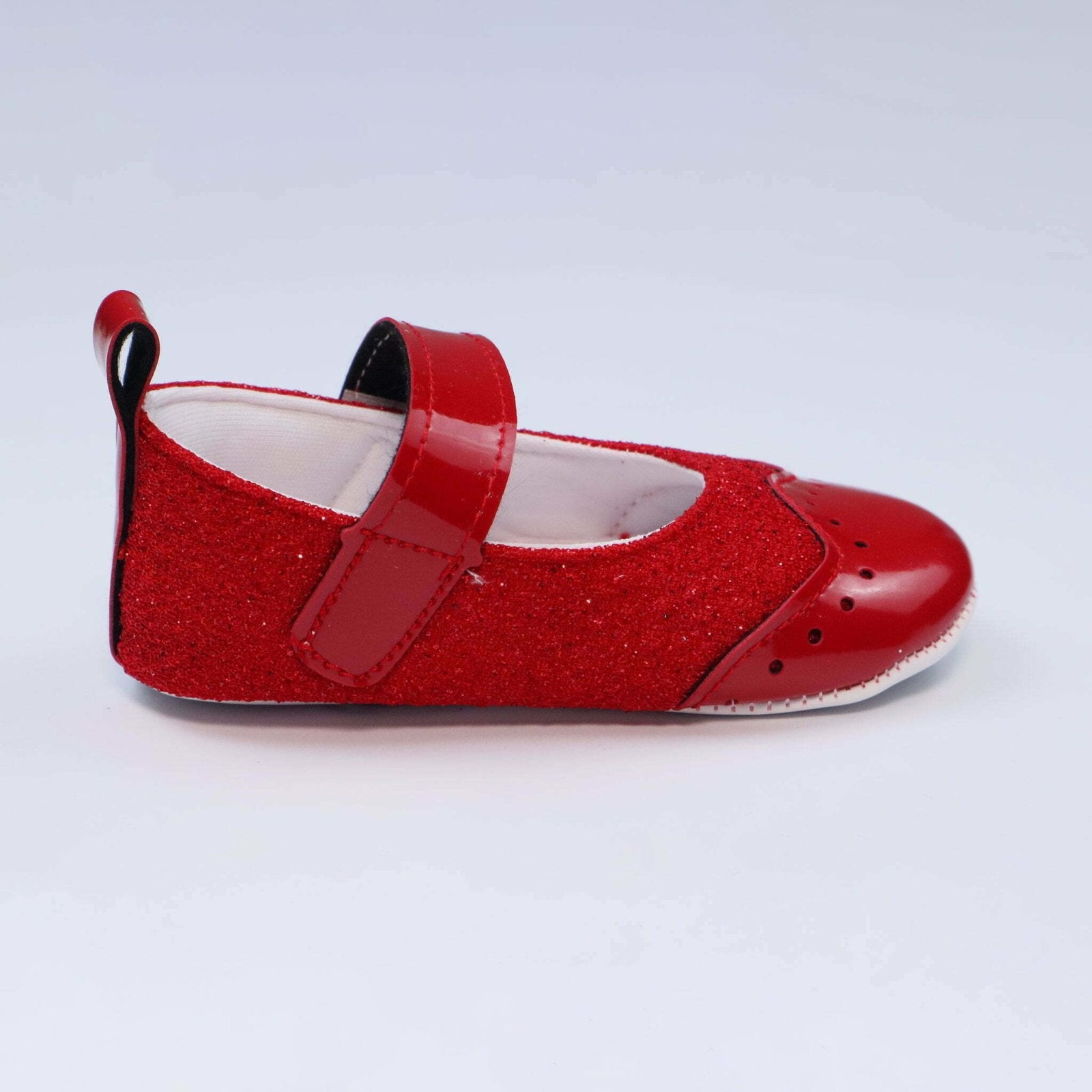 Baby Shoes Red Color With Glitter by Baby Pattini