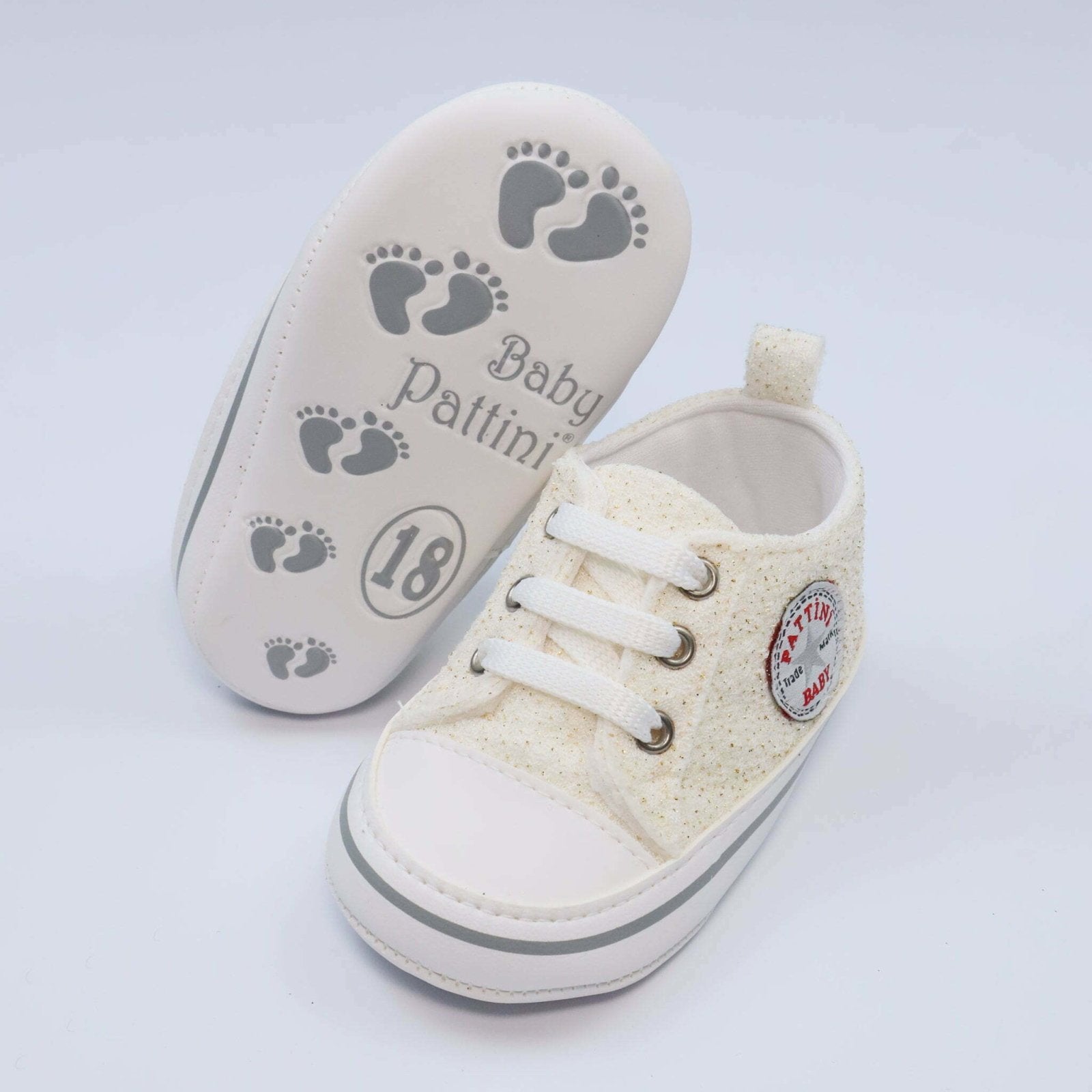 Baby Shoes White With Texture | Baby Pattini - Zubaidas Mothershop