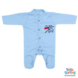 Baby Sleepsuits PK Of 3 Beep Beep Print | Little Darling - Zubaidas Mothershop