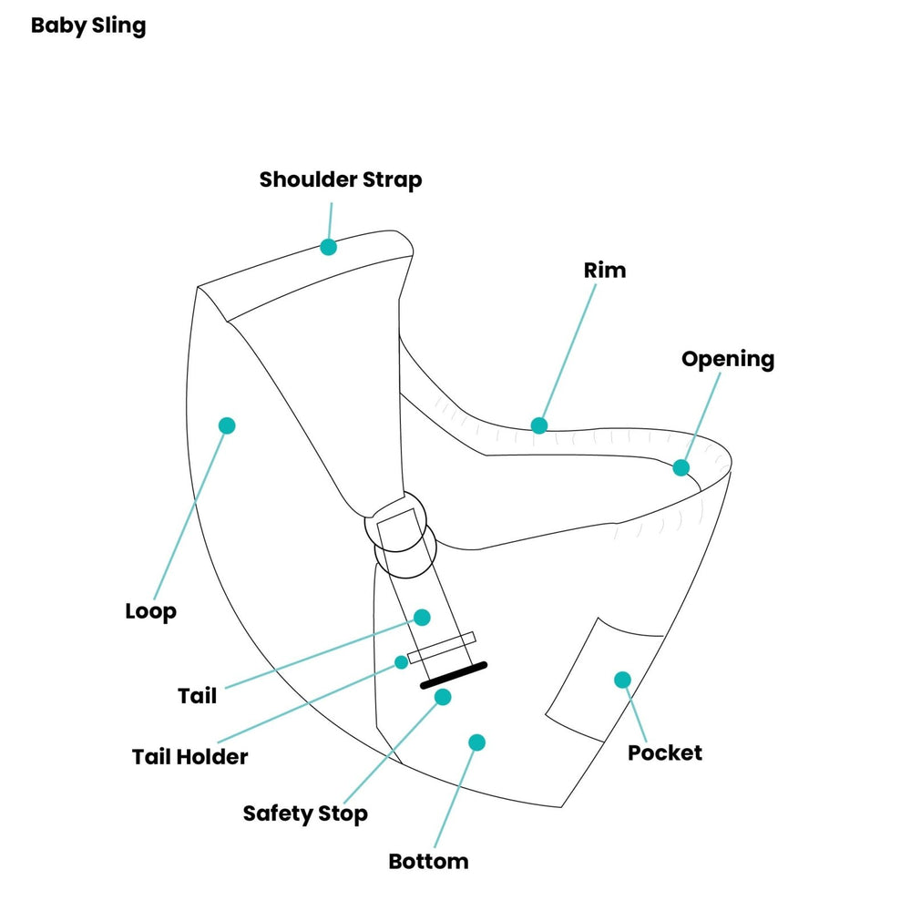 Baby Sling Grey Color - Zubaidas Mothershop