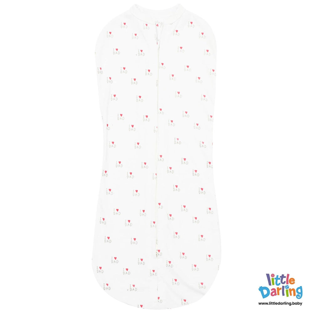 Baby Swaddle Pk Of 2 I Love Dad | Little Darling - Zubaidas Mothershop