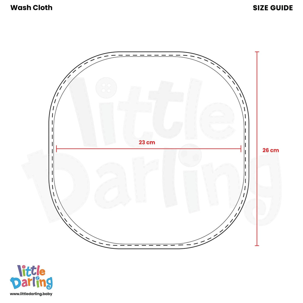 Baby Wash Clothes Blue PK of 5 | Little Darling - Zubaidas Mothershop