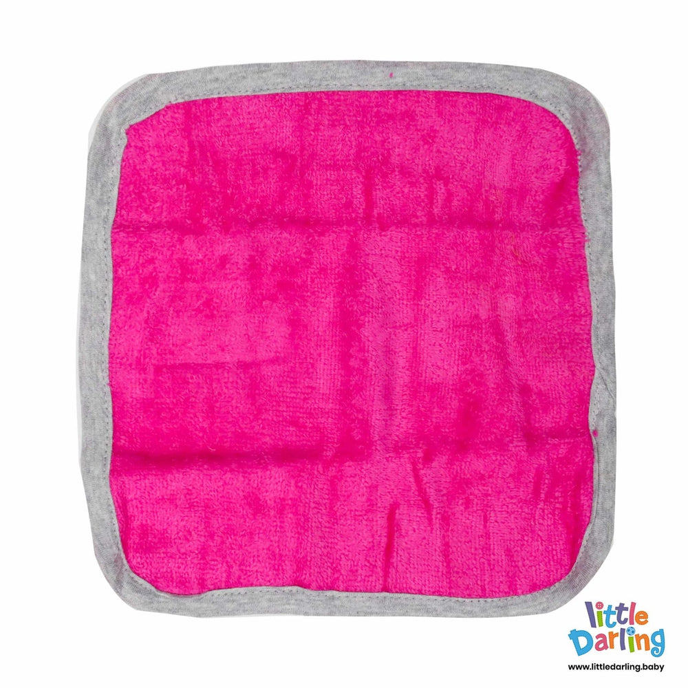 Baby Wash Clothes PK of 4 Shocking Pink Color | Little Darling - Zubaidas Mothershop