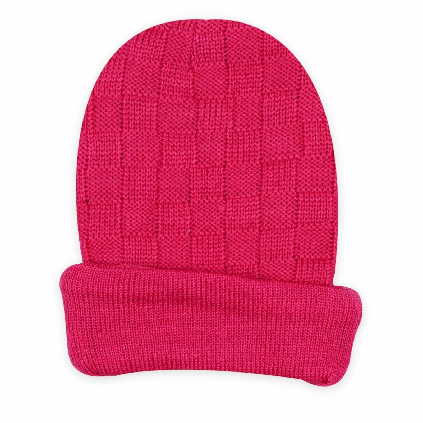 Baby Woolen Cap Texture Pink