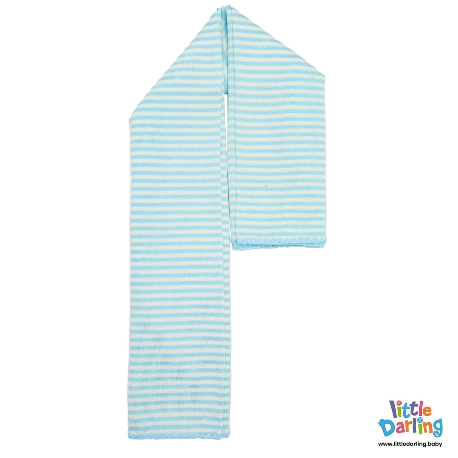 Baby Woolen Shawl Skyblue Stripes | Little Darling - Zubaidas Mothershop