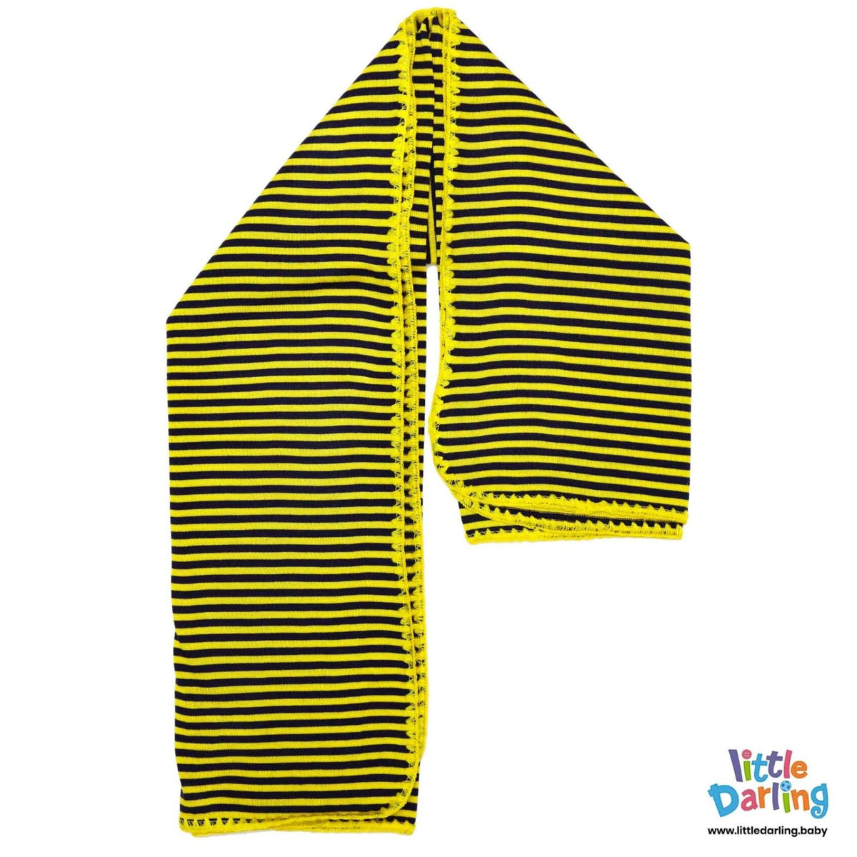 Baby Woolen Shawl Yellow Stripes | Little Darling - Zubaidas Mothershop