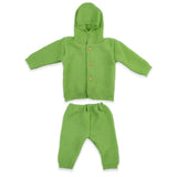 Baby Woolen Suit Green Color With Hood | Little Darling - Zubaidas Mothershop