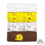 Baby Wrapper Pk Of 4 Animal Print | Little Darling - Zubaidas Mothershop