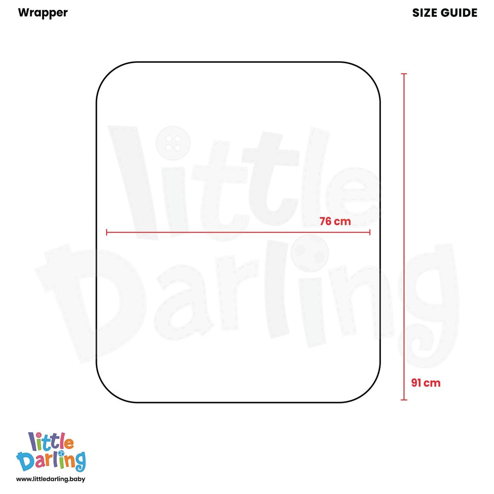 Baby Wrapper Pk Of 4 I Love Dad | Little Darling - Zubaidas Mothershop