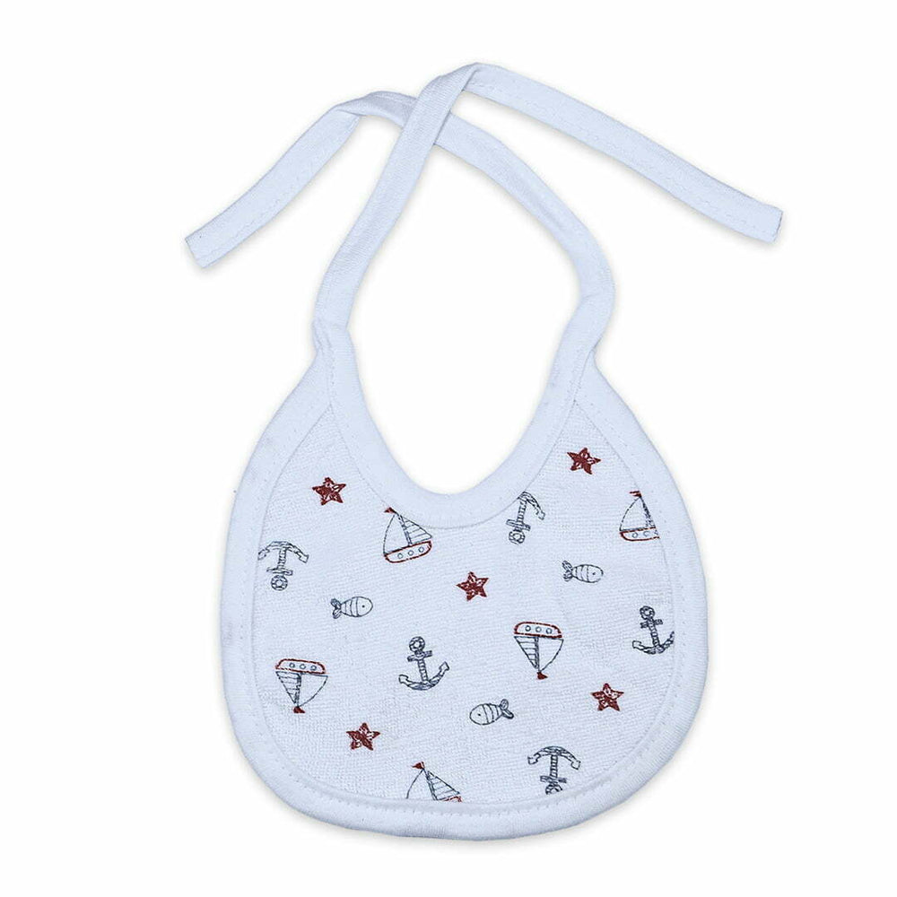 Boat &amp; Anchor Printed Pack of 5 Bibs | Little Darling - Zubaidas Mothershop