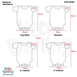 Bodysuit pack of 3 Half Sleeve | Little Darling - Zubaidas Mothershop