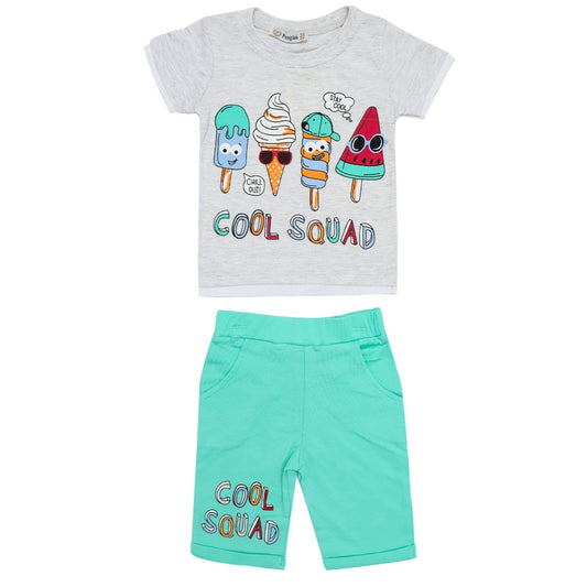 Boys Suit Cool Squad Print Grey Color | Made In Turkey - Zubaidas Mothershop