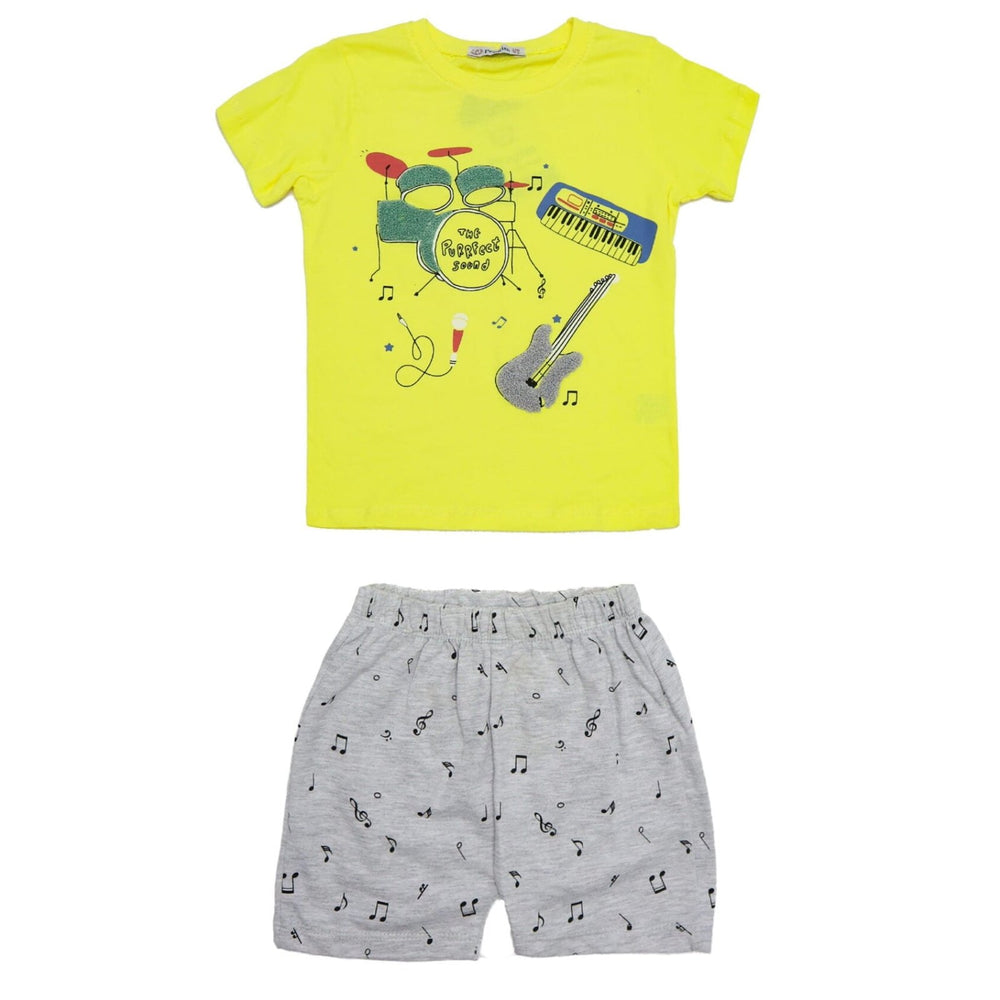 Boys Suit Musical Instruments Embossed | Made In Turkey - Zubaidas Mothershop