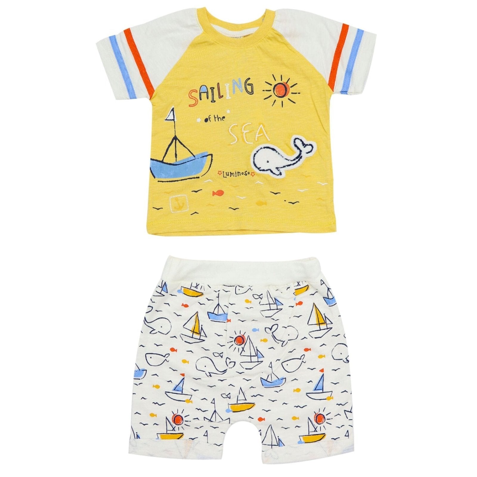 Boys Suit Sailing Summer Yellow Color by Made In Turkey