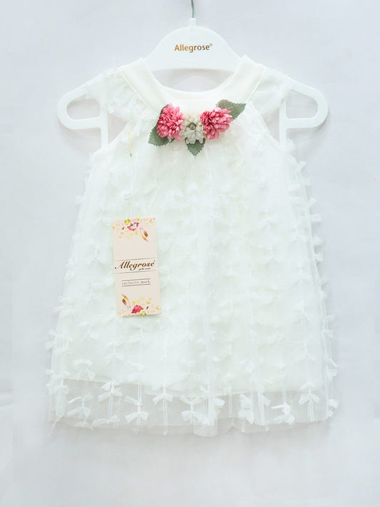 Butterfly Frock White Color - Zubaidas Mothershop