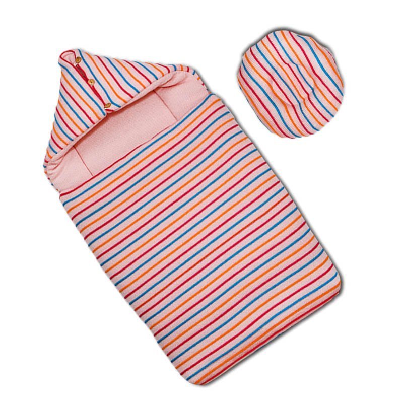 Carry Nest Hood with Pillow Multi Stripes by Little Darling