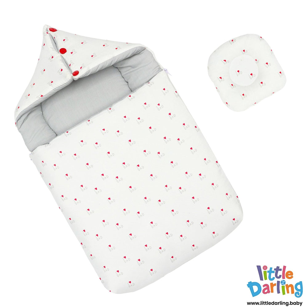 Carry Nest Hooded I love dad | Little Darling - Zubaidas Mothershop