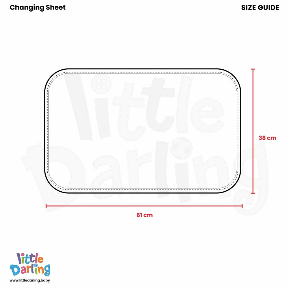 Changing Sheet Grey Strips | Little Darling - Zubaidas Mothershop
