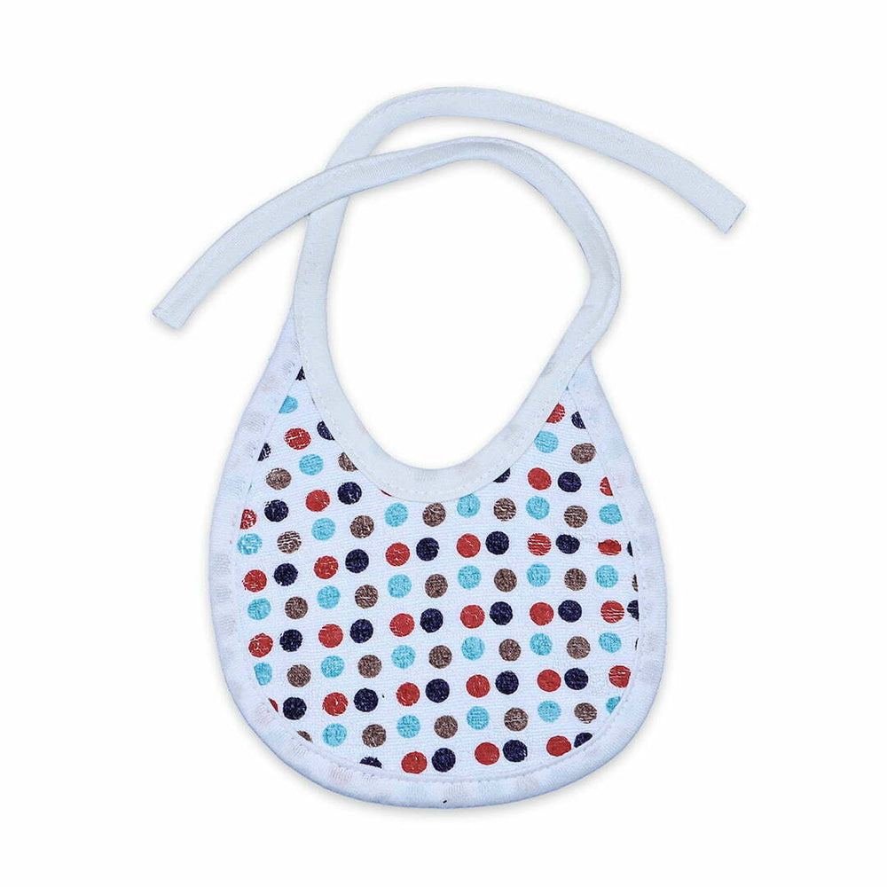Colorful Polka Dots Printed Pack of 5 Bibs | Little Darling - Zubaidas Mothershop