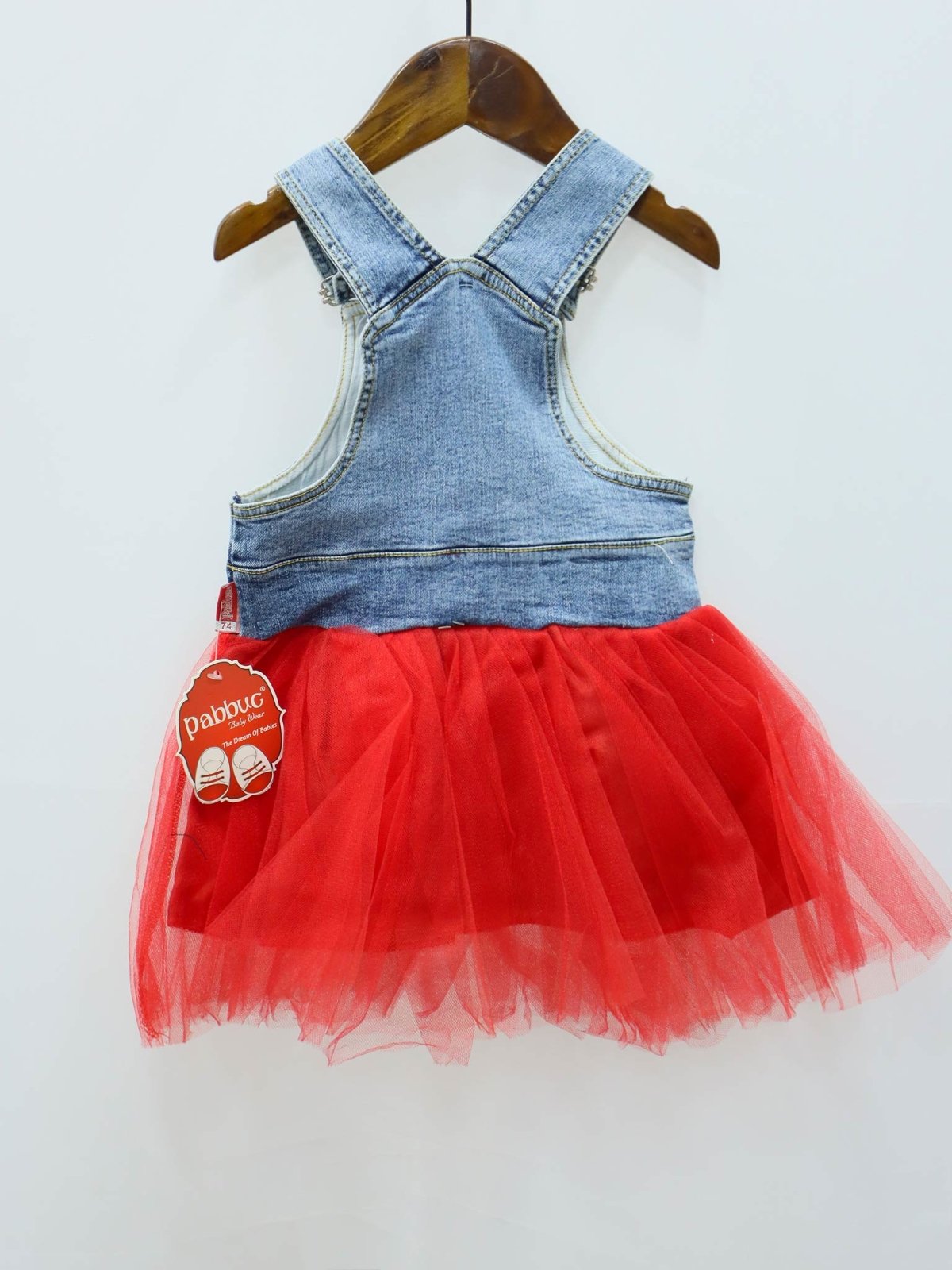 Danim Tulle Girls Frock Red Color