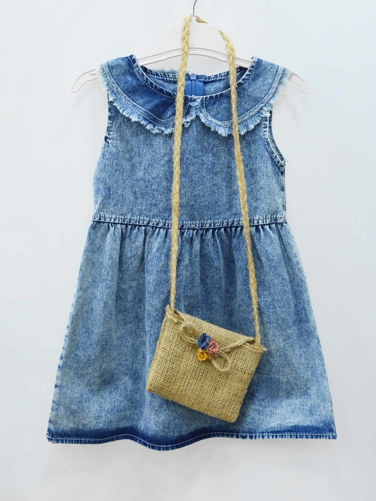 Denim Top for Girls with Straps Purse - Zubaidas Mothershop