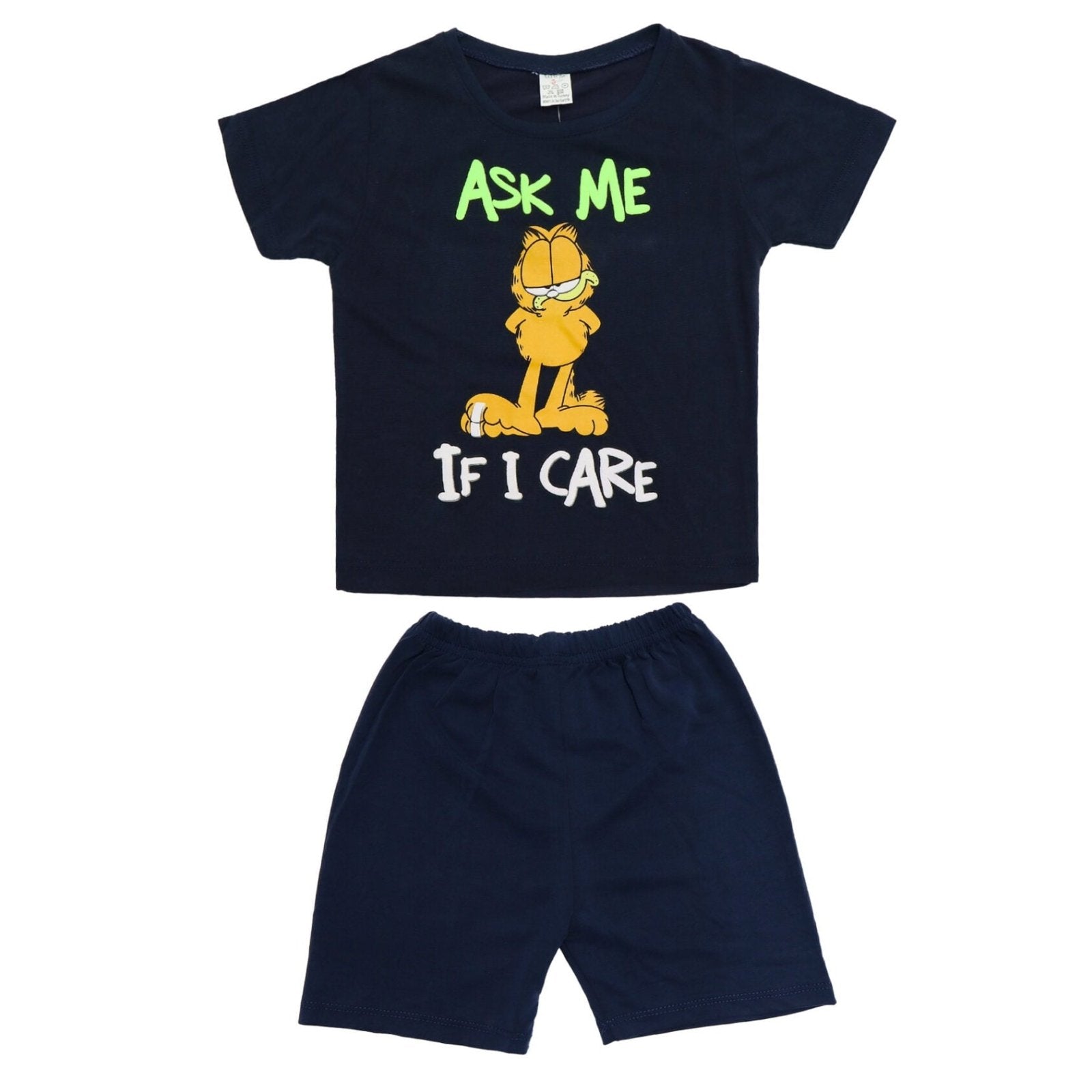 Fancy Boys Suit With Short Garfield Ask Me Print | Made In Turkey - Zubaidas Mothershop