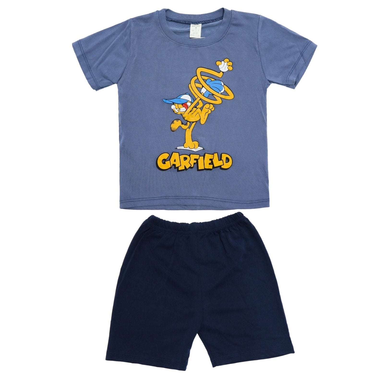 Fancy Boys Suit With Short Garfield Print | Made In Turkey - Zubaidas Mothershop