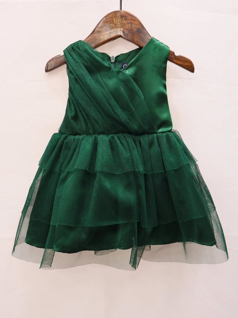 Fancy Girls Frock Green Color Zubaidas Mothershop