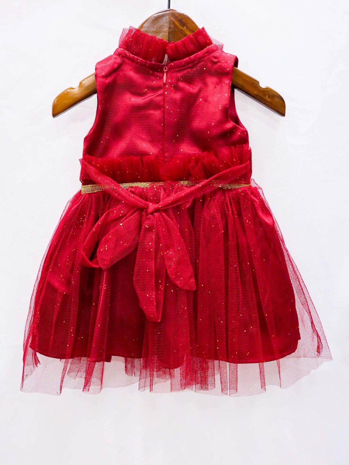 Fancy Girls Frock Red Color