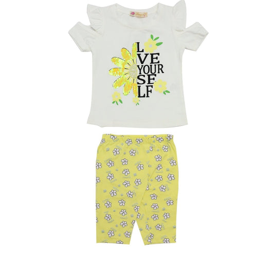 Fancy Girls Suit Love Yourself Print | Made In Turkey - Zubaidas Mothershop