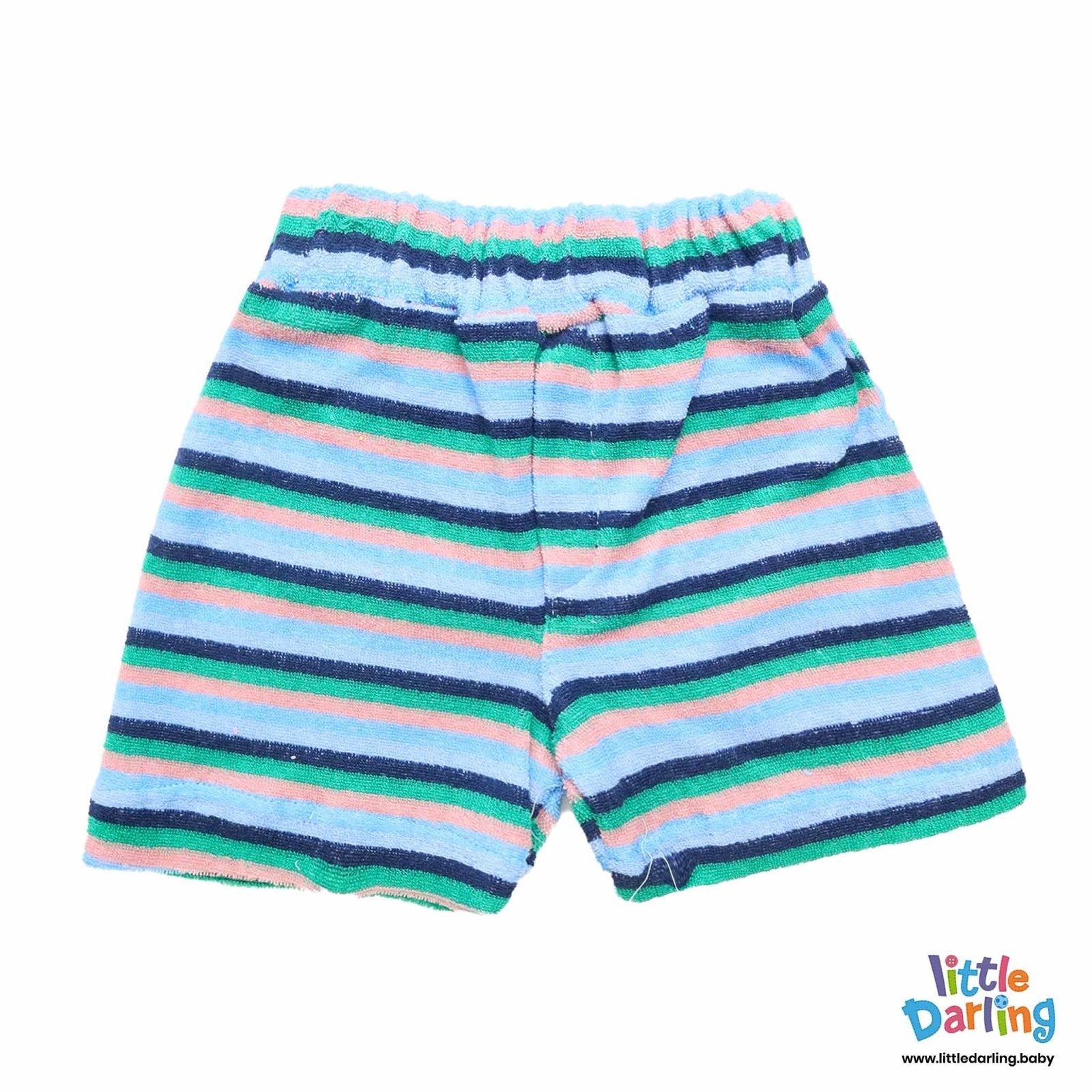 Fancy Swimming Shorts Blue Strips by Little Darling