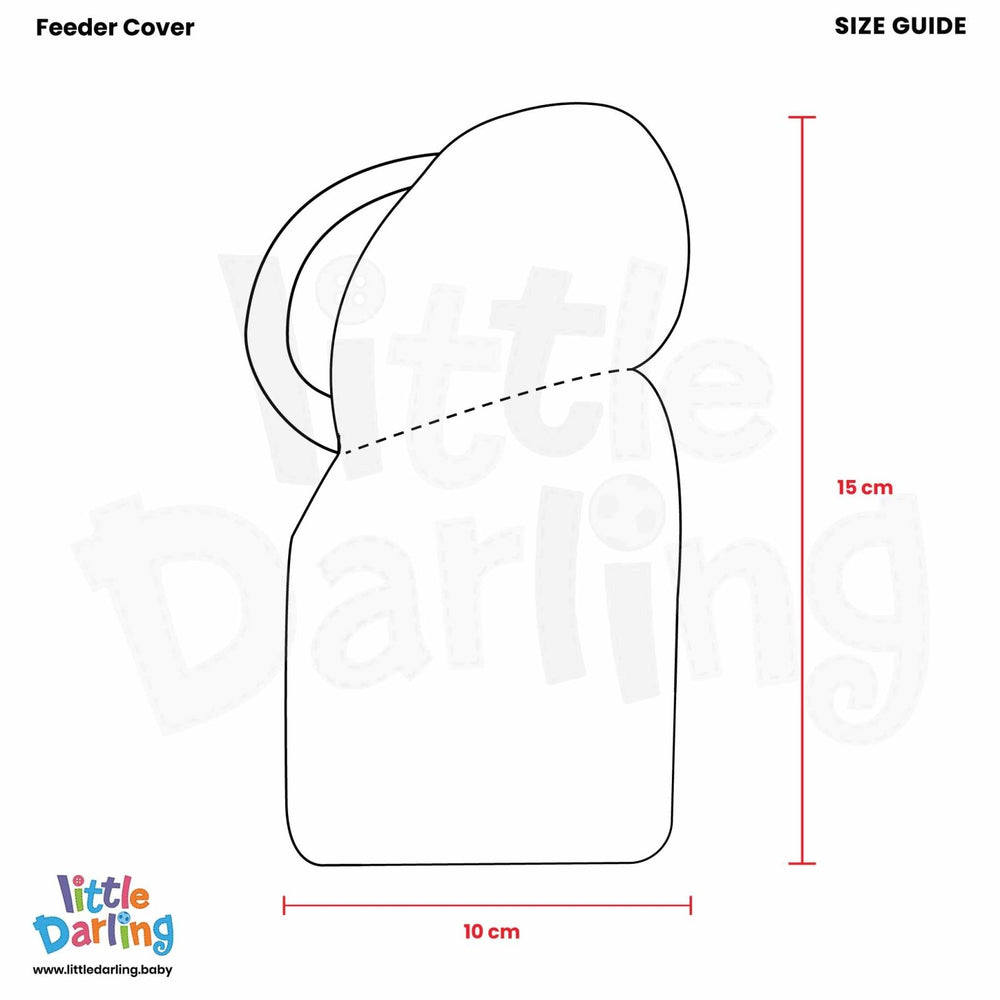 Feeder Cover White Color Flower Pattern | Little Darling - Zubaidas Mothershop