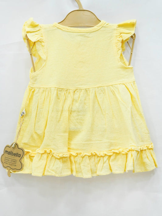 Girls Top Short Sleeeve Yellow Color - Zubaidas Mothershop