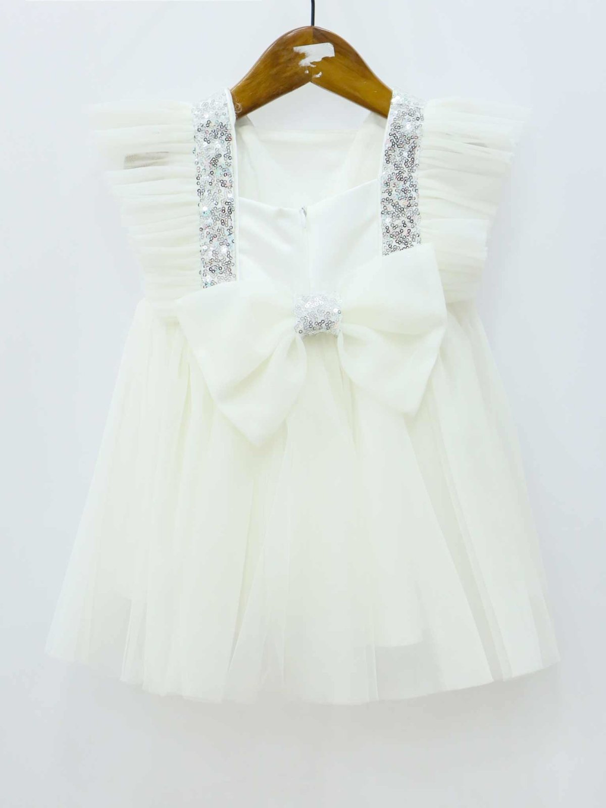 Girls Tulle Frock White Color