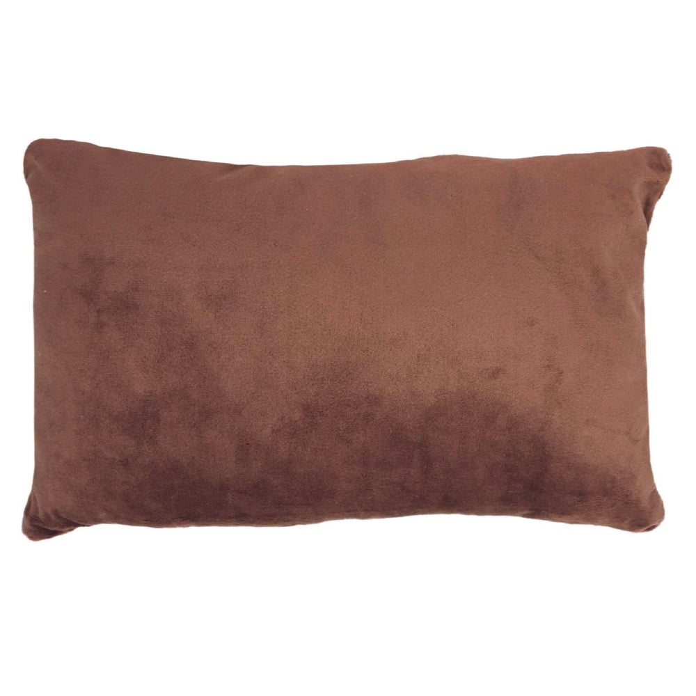 Head Pillow Plain Brown Velvet - Zubaidas Mothershop