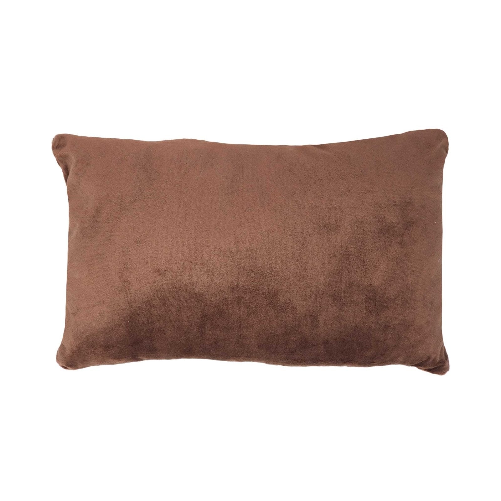 Head Pillow Plain Brown Velvet - Zubaidas Mothershop