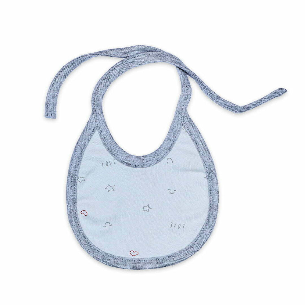Heart & Star Printed Pack of 5 Bibs | Little Darling - Zubaidas Mothershop