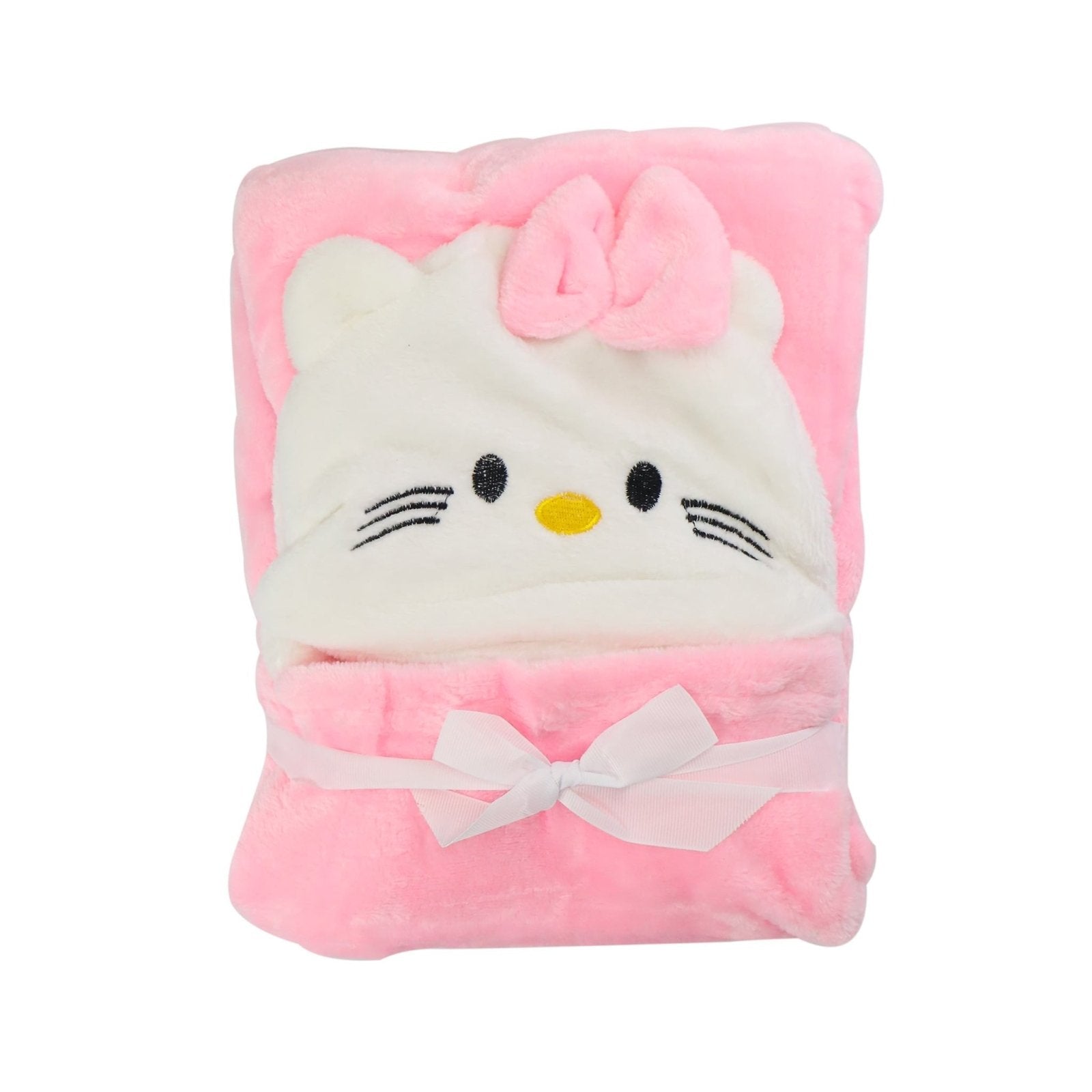Hooded Baby Blanket Hello Kitty Light Pink Color - Zubaidas Mothershop