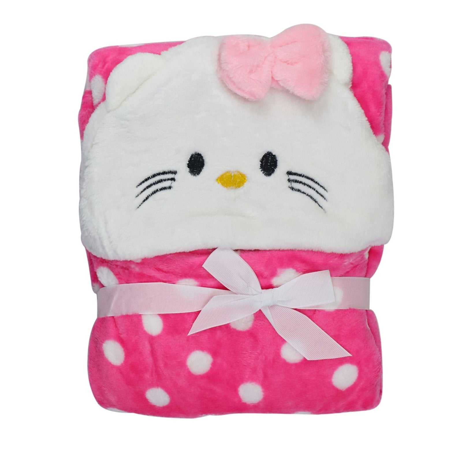 Hooded Baby Blanket Hello Kitty Pink Color - Zubaidas Mothershop