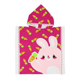 Hooded Baby Blanket Rabbit Print Pink Color - Zubaidas Mothershop
