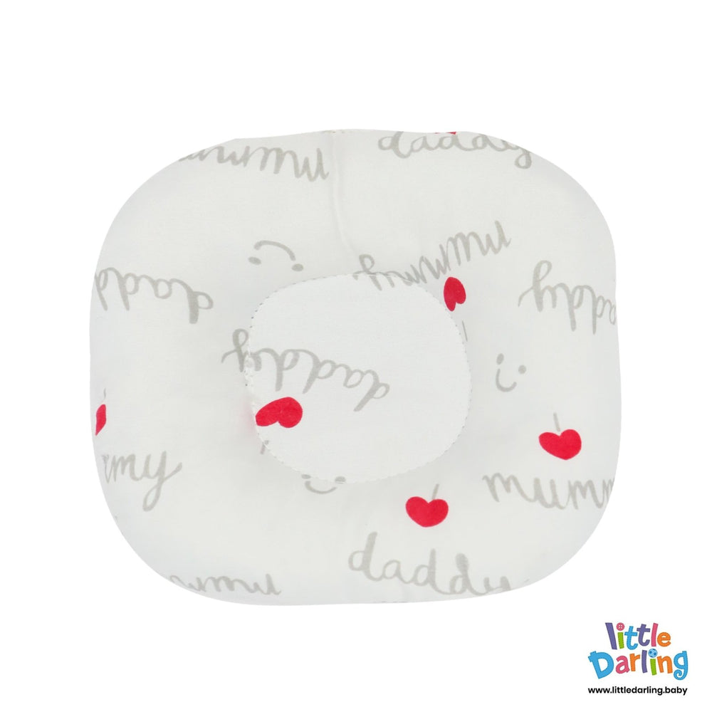 Hooded Baby Carry Nest With Pillow Mummy Daddy Print | Little Darling - Zubaidas Mothershop