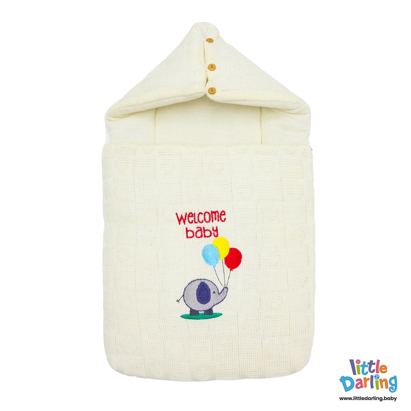 Hooded Baby Carrynest With Pillow Welcome Baby by Little Darling