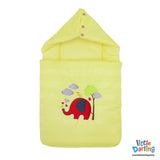 Hooded Carry Nest With Pillow Elephant Print | Little Darling - Zubaidas Mothershop