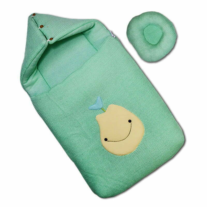 Hooded Carry Nest with Pillow Embossed Emoji | Little Darling - Zubaidas Mothershop