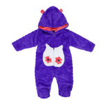 Hooded Fleece Romper Cute Panda Purple | Little Darling - Zubaidas Mothershop